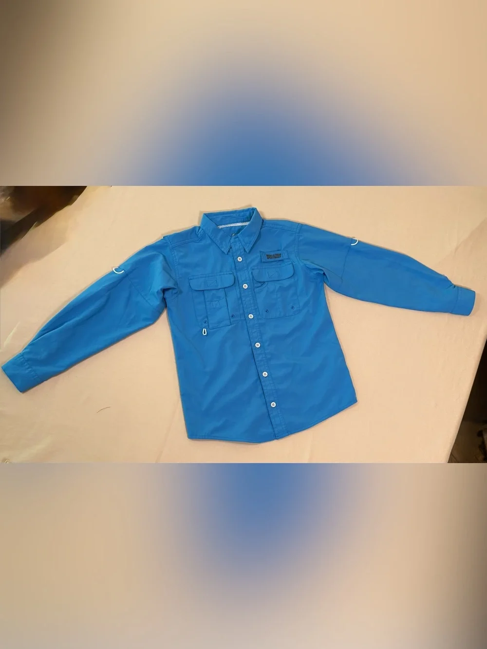 Bass Pro Shops Worldwide Sportsman Boys Angler Long Sleeve Button Up Shirt Small